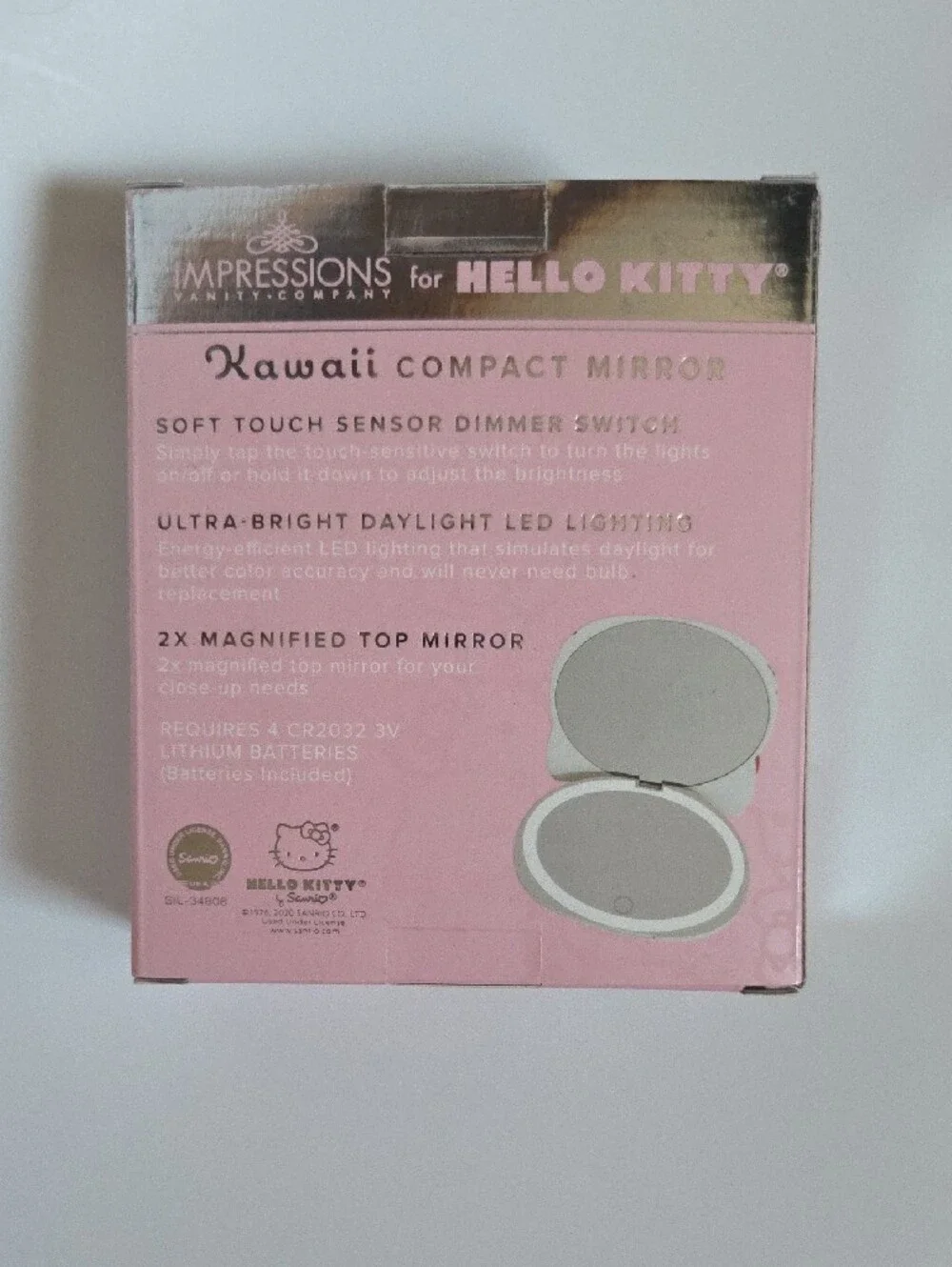 Hello Kitty Pink and White Kawaii Compact Mirror